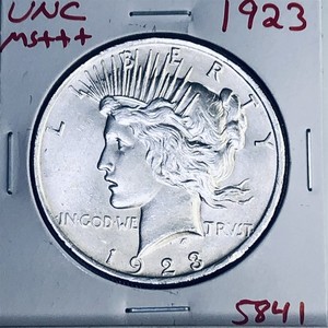 1923 P BU GEM PEACE SILVER DOLLAR UNC MS+++ U.S. MINT RARE COIN 5841