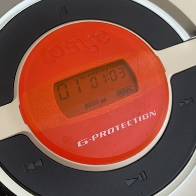 RARE Sony D-EJ100 PS Psyc Walkman Portable CD Player White/Orange