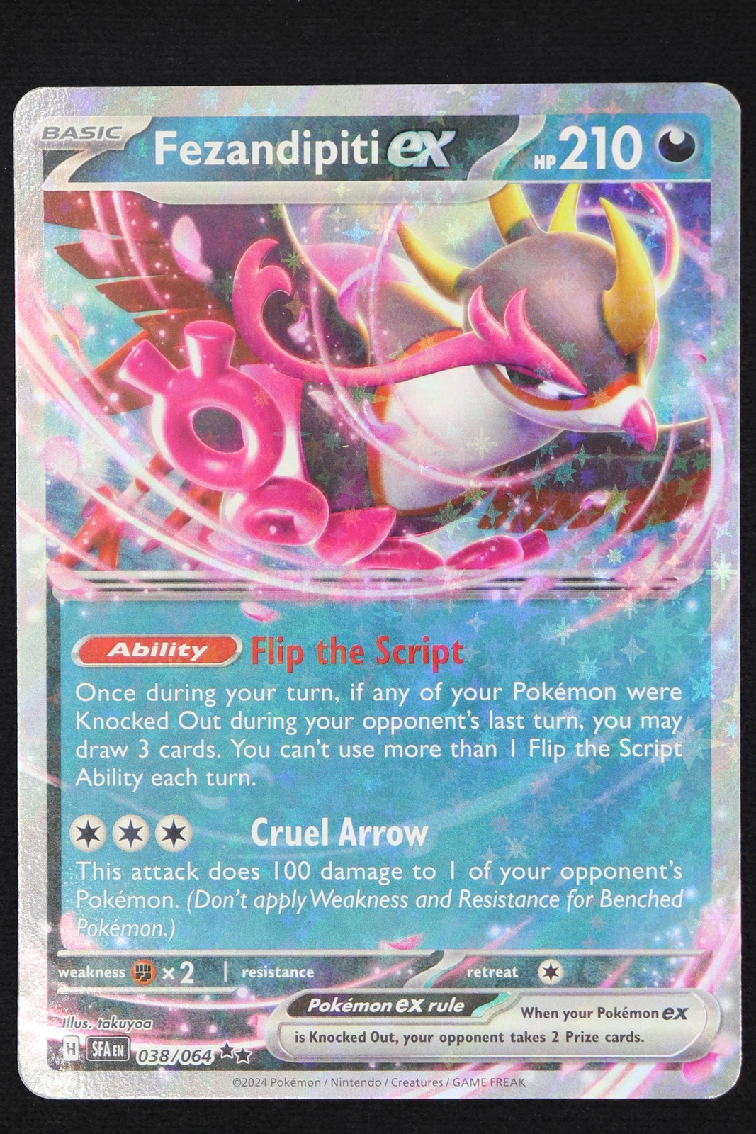 Fezandipiti EX - 38 - Shrouded Fable - Pokemon Card - Near Mint