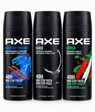 AXE 48H Protection Men's Deodorant Body Spray Multipack Anarchy/Black/Africa