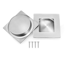 2 PCS Recessed Finger Flush Pulls 23/4 Inch Square Sliding Door Handle Steel