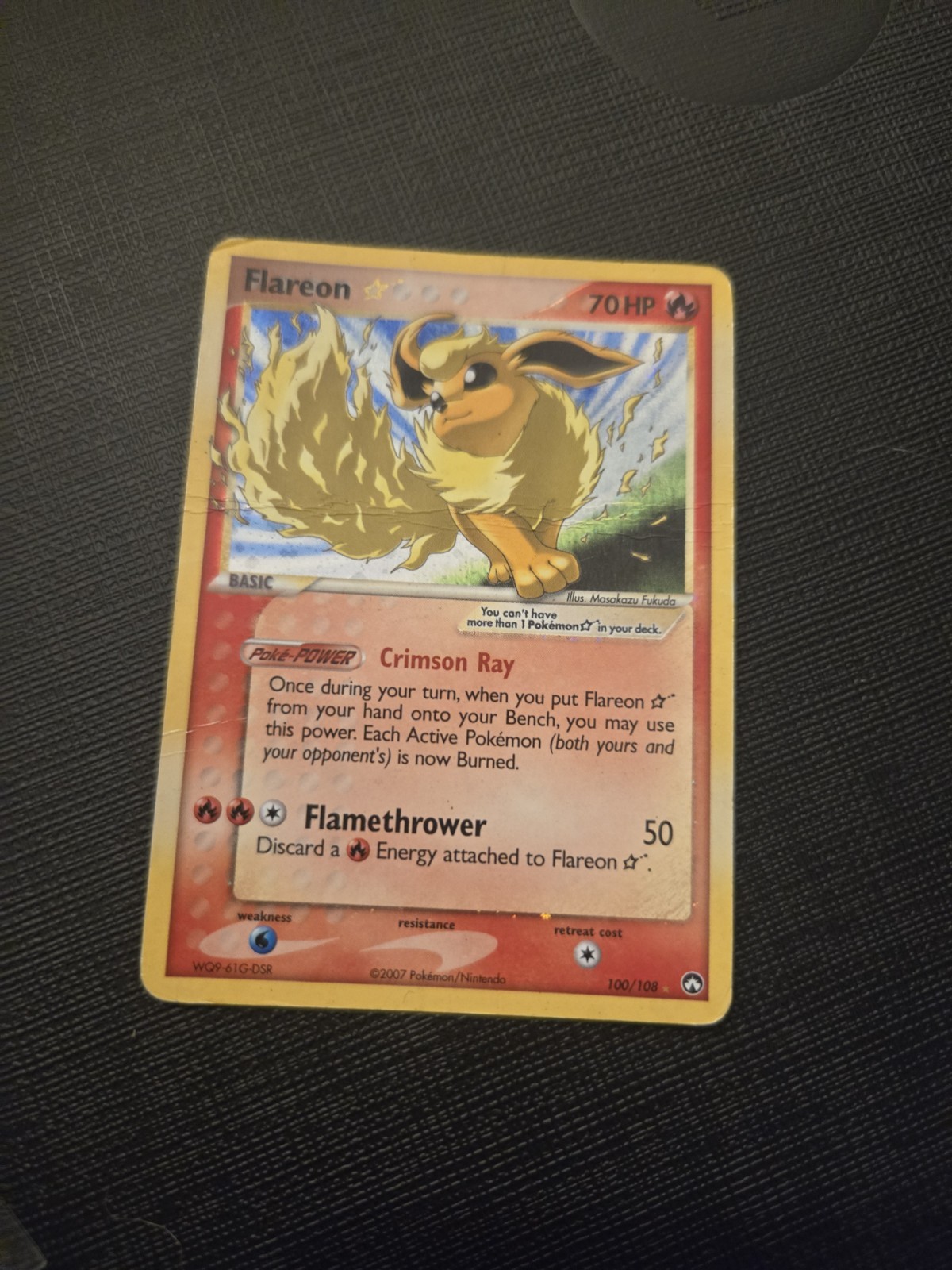 Flareon Gold Star Holo Rare Power Keepers 100/108