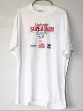 Vintage 1989 Leukemia SuperSwim Classic T-Shirt XL Tee Jays USA Made Single Stit