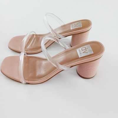 Dolce Vita Merrick Sandals Slip On Clear Straps Open Toe Noles