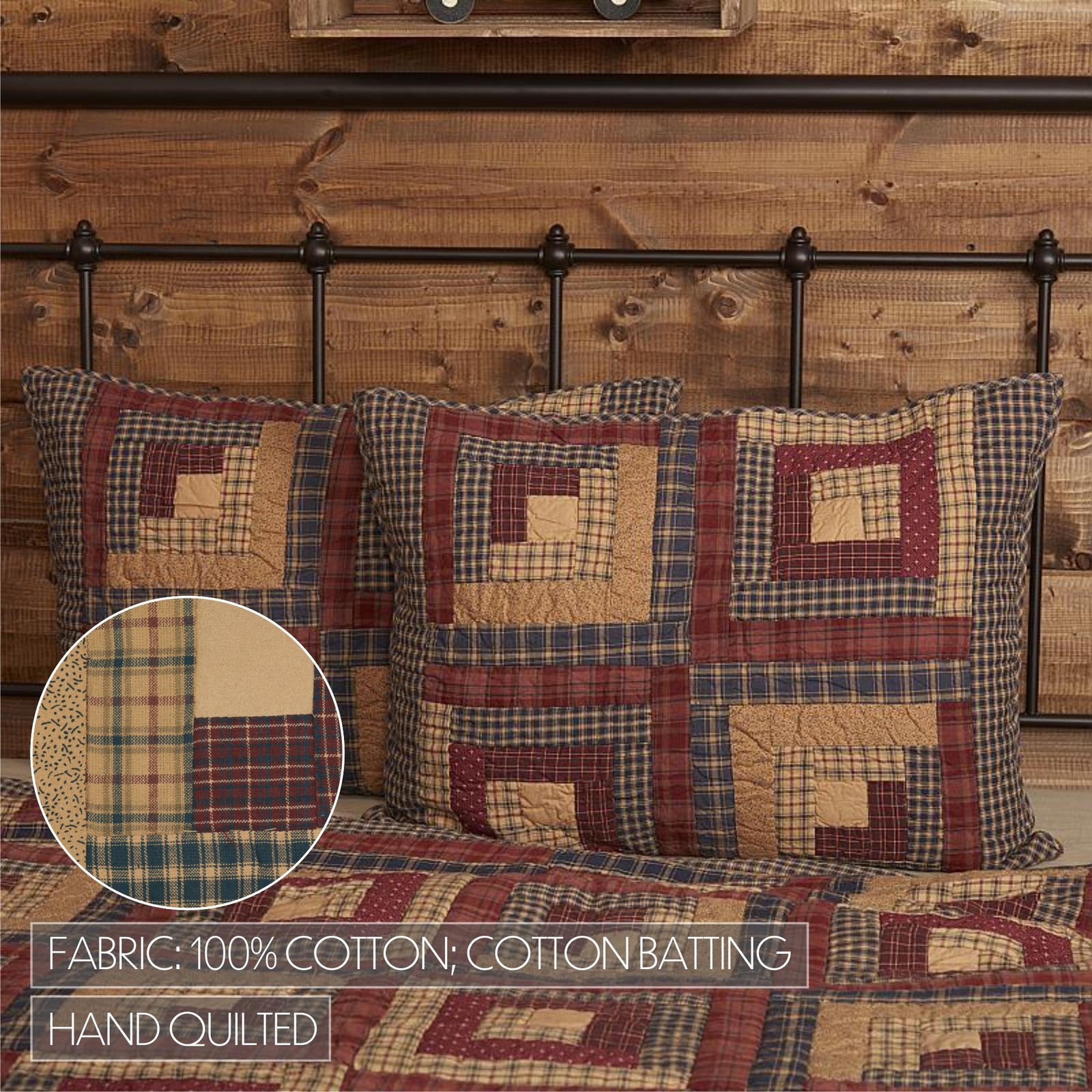 Rustic Queen Quilt Set Red Millsboro Cotton VHC Brands