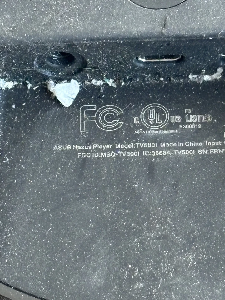 Google ASUS Nexus Player Streaming Media Console TV500I - No Power Adapter - Image 2 of 2