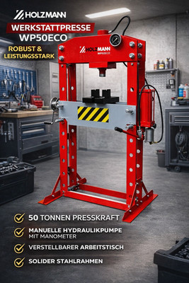 Holzmann WP50ECO Hydraulikpresse Werkstatt Presse 50 Tonnen