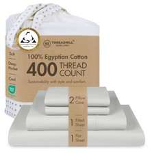 Threadmill Egyptian Cotton Queen Sheet Set 100 Certified Egyptian Cotton B...