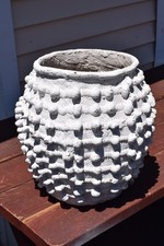 Anthropologie Minka Textured Cement Planter W...