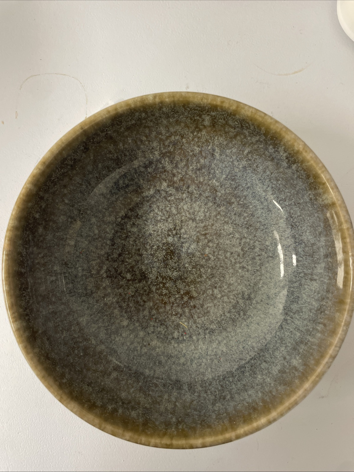 12-Piece White, Green-Blue Speckled Ceramic Dishware Set