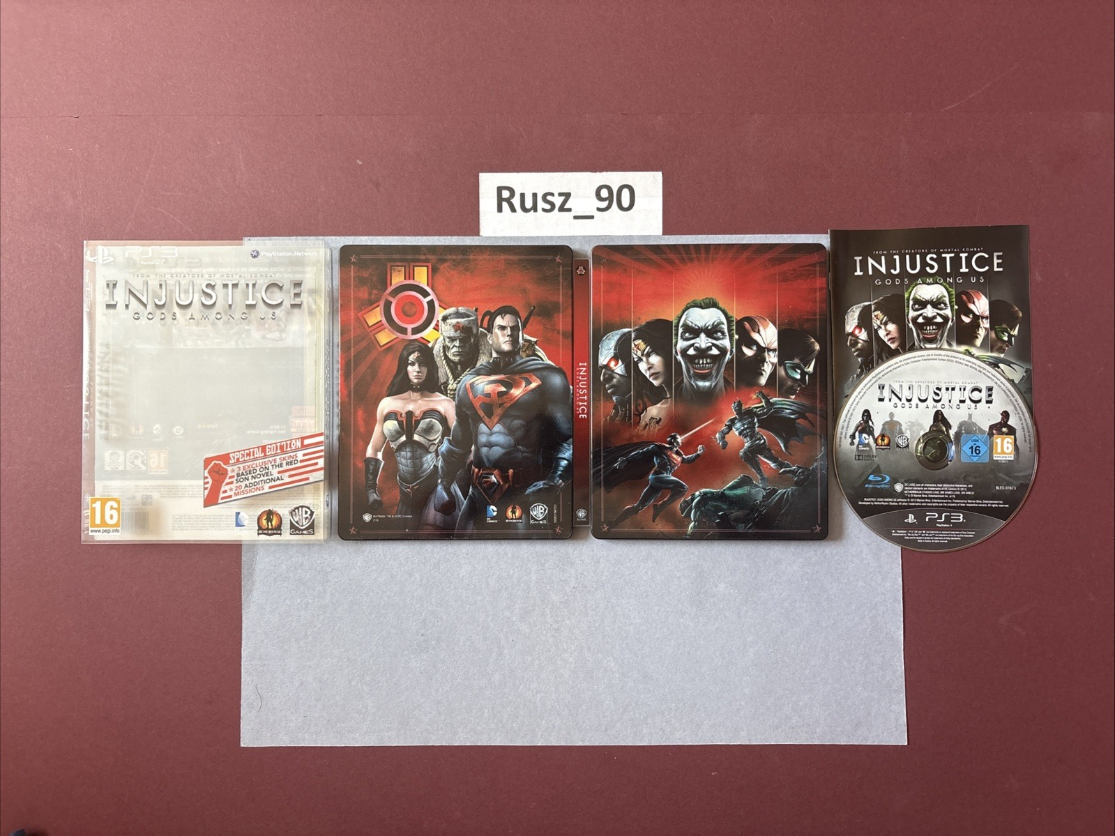 Injustice Gods Among Us Steelbook Limited Edition PS3 RARE IN EXC COND