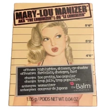 the Balm Mary-Lou Manizer Luminizer Highlighter Shimmer & Eyeshadow NIB Travel