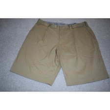 Nike Golf Shorts Mens Size 38 Tan Wicking Performance Dri-Fit Polyester Pleated