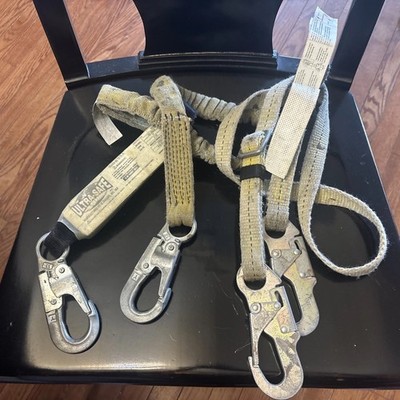 Ultra-safe Harness Rope Grab w/ Shock-Absorbing Lanyard,Snap Hook Connect Lot
