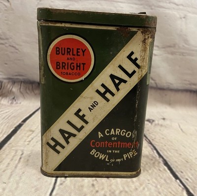 Vintage Burley and Bright Half and Half Tobacco Tin Pipe American Tobacco Co.