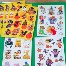 7 Sheets Halloween Stickers Scrapbooking Assorted Sheets, Multicolor
