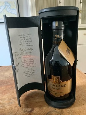 Highland Park 25 Jahre Whisky wooden box 51,5 %