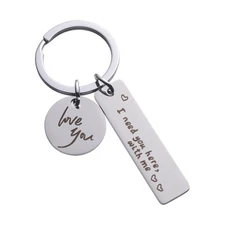 Couple Keychain I Need You Here with Me Gifts for Husband Dad Boyfriend