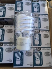 TCP 33127SP35K 27W GU24 3500K Spiral Twist Lock Base CFL Light Bulb 100W Equal