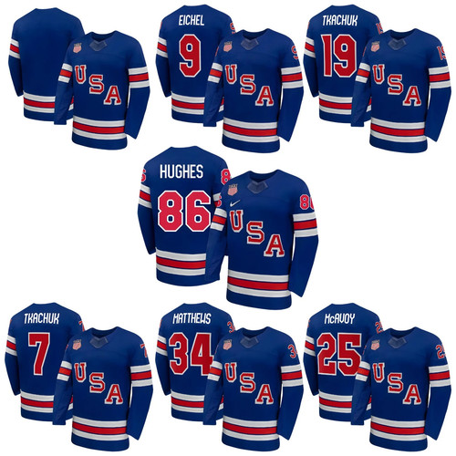 Team USA Winter Olympics 2026 Jersey Blue STITCHED All Player Size S-3XL