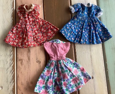 Vintage 1960s Lot of 3 Barbie Tammy Clone Doll Dresses~Premiere Elite Shillman
