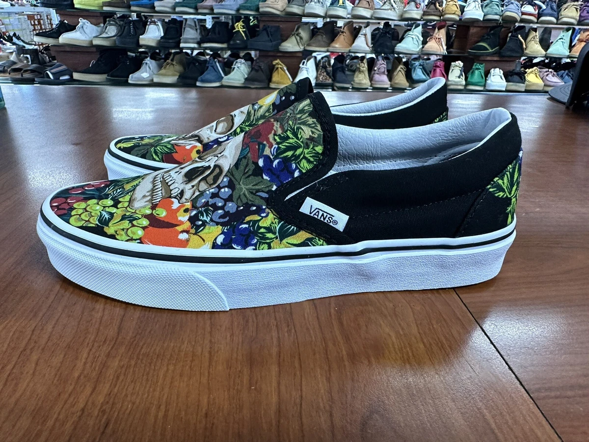 5 Men s 6.5 Women s VANS Classic Slip On Fruit Skull Shoe VN0A7Q5DY28