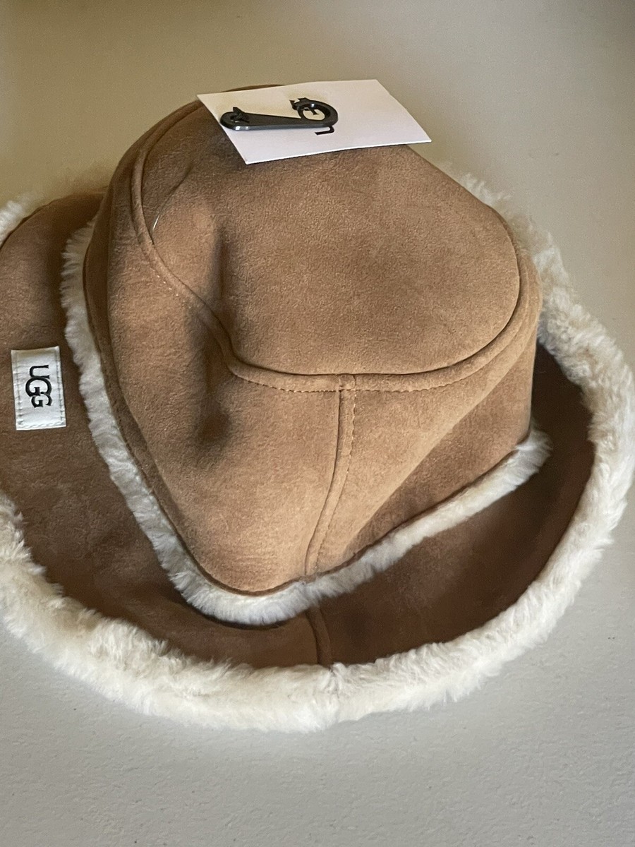 UGG SHEEPSKIN BUCKET HAT IN CHESTNUT SIZE S/M | eBay