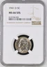 1941-D Jefferson nickel graded by NGC MS66 5FS