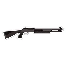 Riot Pump Shotgun, Vinyl Decal Sticker, Indoor Outdoor, 3 Sizes, #7680