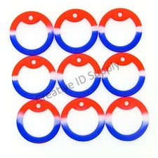 MILITARY ARMY DOG TAG RED WHITE  BLUE USA RUBBER SILICONE SILENCERS PACK 0F 10
