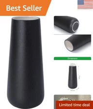 Snow Black Glazed 11-Inch Ceramic Vase for Elegant Floral Displays