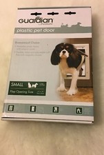 Guardian White Plastic Pet Door Flip Opening Pets 1 to 15 lbs Small
