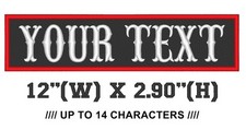 Custom Embroidered Bar Rocker Motorcycle Biker MC Sew on Patch 12" X 2.90" B