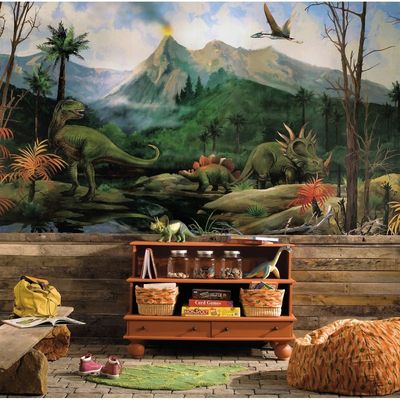 Land of the Dinosaurs 10.5' x 6' Dinosaur Wallpaper Wall Mural