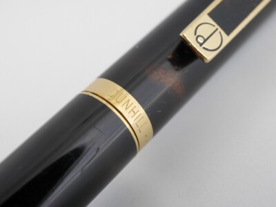 dunhill Gemline Marble Brown Lacquer Ballpoint Pen (Blue Ink) FREE