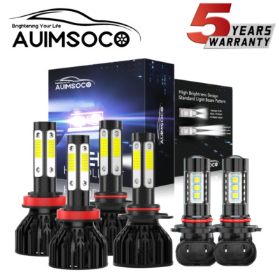 White LED Headlight High Low Fog Light Bulbs Combo For Subaru Forester 2009-2013