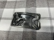 1984 DUCKS UNLIMITED STATE-LINE Illinois Wisconsin BELT BUCKLE CANVASBACK