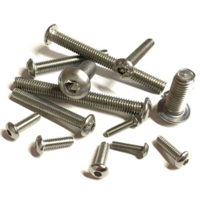 M10 x 30 mm KNOPFSCHRAUBEN INNENSECHSKANTSCHRAUBEN A2 EDELSTAHL ISO7380