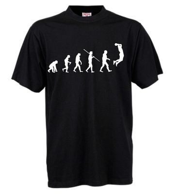 Basketball Evolution Sport Geschenk Ball Basketballkorb dunk Shirt T-Shirt hbs77