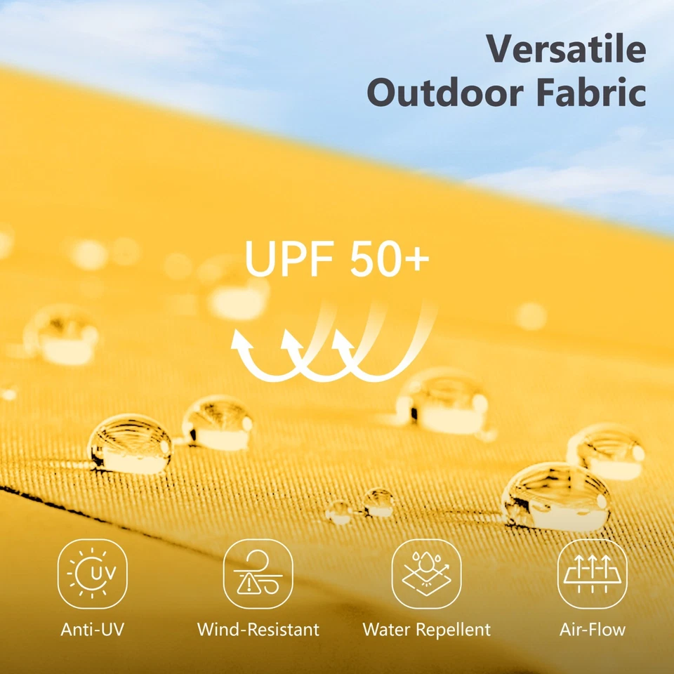 Guarda-chuva grande pátio 15 pés dupla face guarda-chuva mercado externo com luz solar LED - Imagem 4 de 4