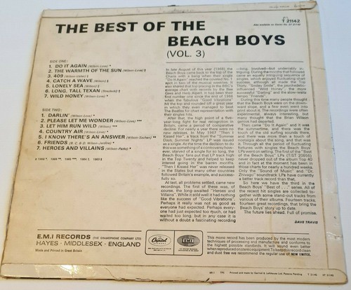 The Beach Boys – The Best Of The Beach Boys, Vol. 3 VG Condition - Picture 2 of 4