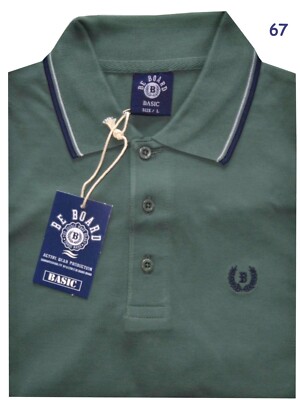 HERREN POLOSHIRT Baumwolle Piquet Kurzarm Grün M L XL XXL 3XL Be Board 