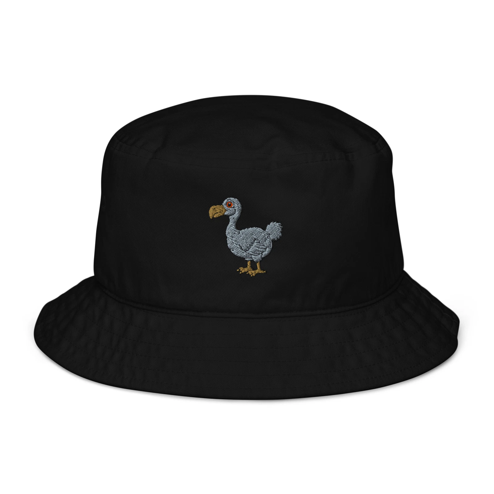 Organic Bucket Hat with Dodo Bird Embroidery – Eco-Friendly Sun Hat