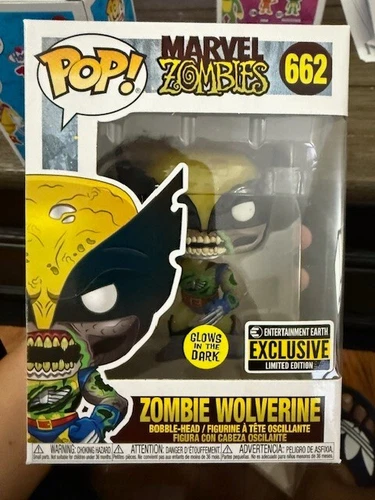 Funko Zombie Wolverine 662 Glow In The Dark Figure EE Exclusive