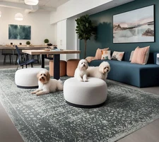 LoomBloom Gray Hand Knotted Transitional Wool Oriental Area Rug 8' x 9'11"