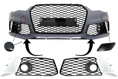 Stoßstange Teile Seitengitter für Audi A6 C7 4G 11-18 RS6 Look SRA Abdeckungen