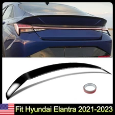 Factory Style Rear Trunk Spoiler Wing For Hyundai Elantra 2021-2023 Gloss Black