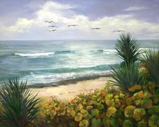 Ceramic Backsplash Tile Mural Beach Scene Kitchen/Bathroom/Shower - Beach