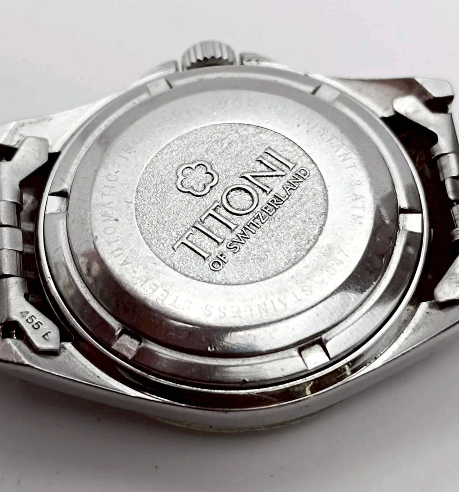 Reloj suizo Titoni Cosmo King rotomático automático acero vintage 1968 para hombre Foto 3 de 4