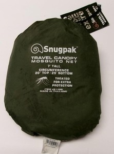 Snugpak 61595 Travel Canopy Mosquito Net Double Treated Mesh Construction 7'Tall